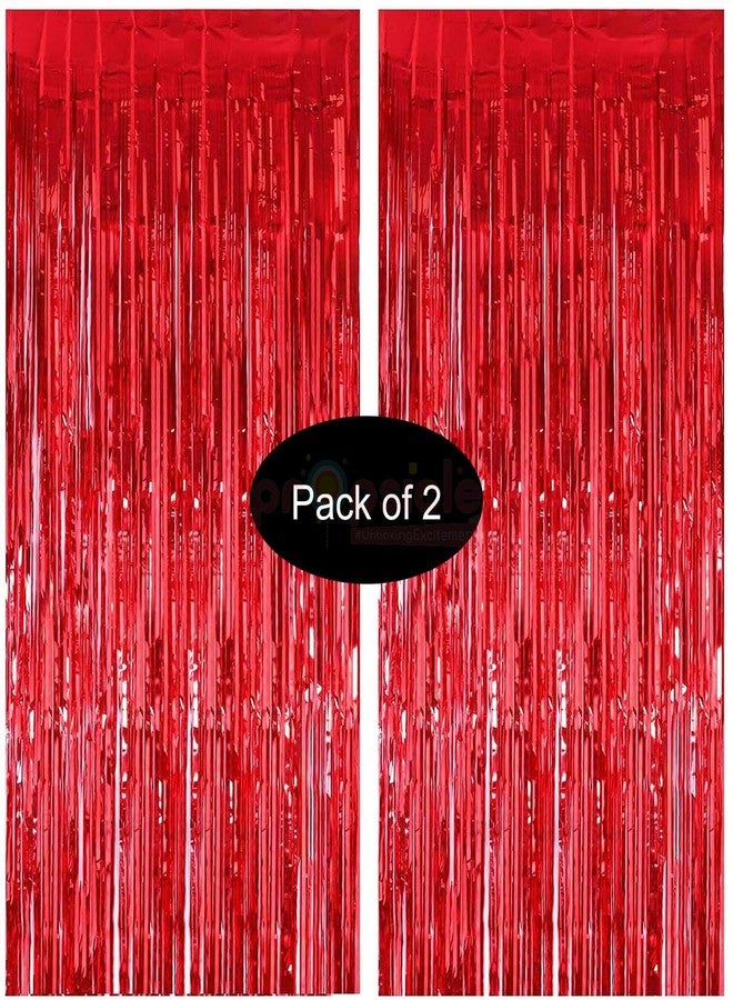 بروبسيكل ستائر شراشيب حمراء لامعة من بروبسكل، مقاس 4 أقدام × 6 أقدام، خلفية مثالية لجلسات التصوير - خلفية لامعة معدنية لجلسات التصوير في أعياد الميلاد، والذكرى السنوية، وعيد الحب، وعيد الميلاد، وحفلات الزفاف، وحفلات توديع العزوبية، وحفلات استقبال المولود - عبوة من قطعتين - Image 3